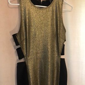 Forever 21 Vegas dress.  Gold and black